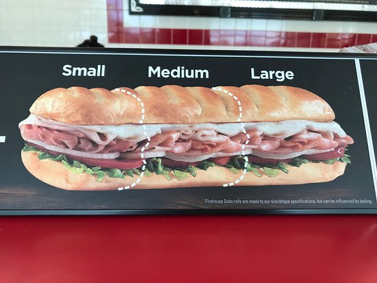 Firehouse Subs Sizes: Small, Medium, Large - Fire House Subs Menu